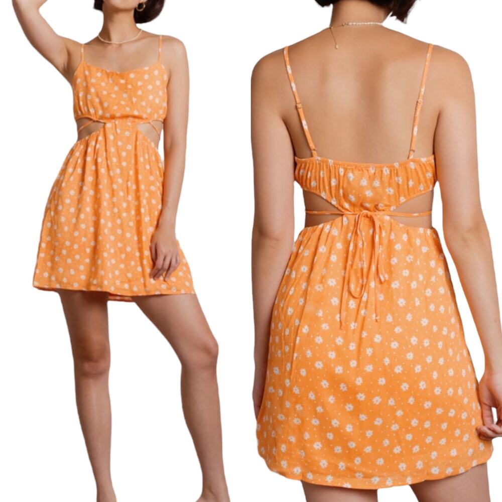 Le Lis Orange Mini Dress Size S